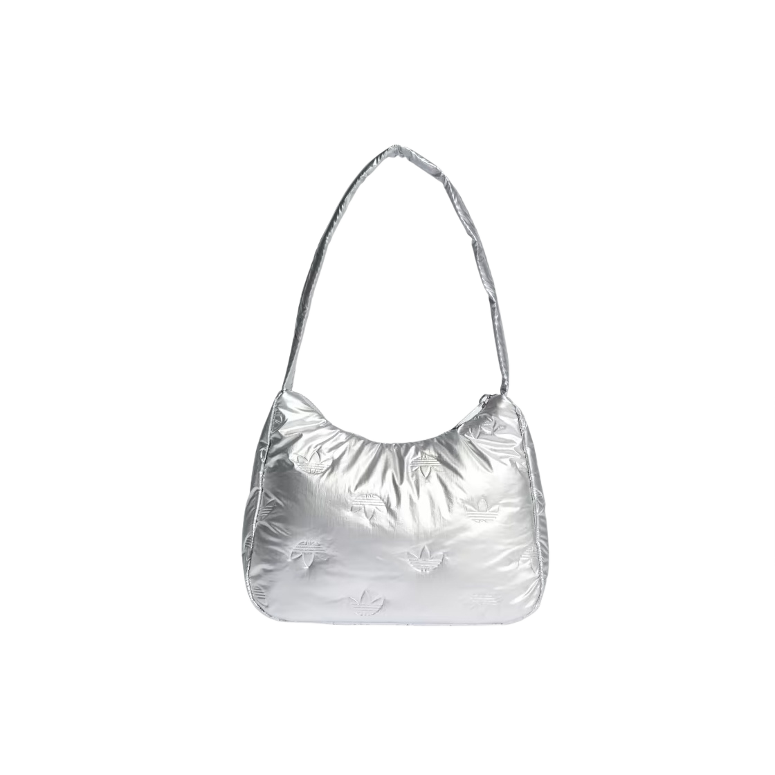 II3393 Adidas Puffy Satin Mini Shoulder Bag Silver Metallic - #2
