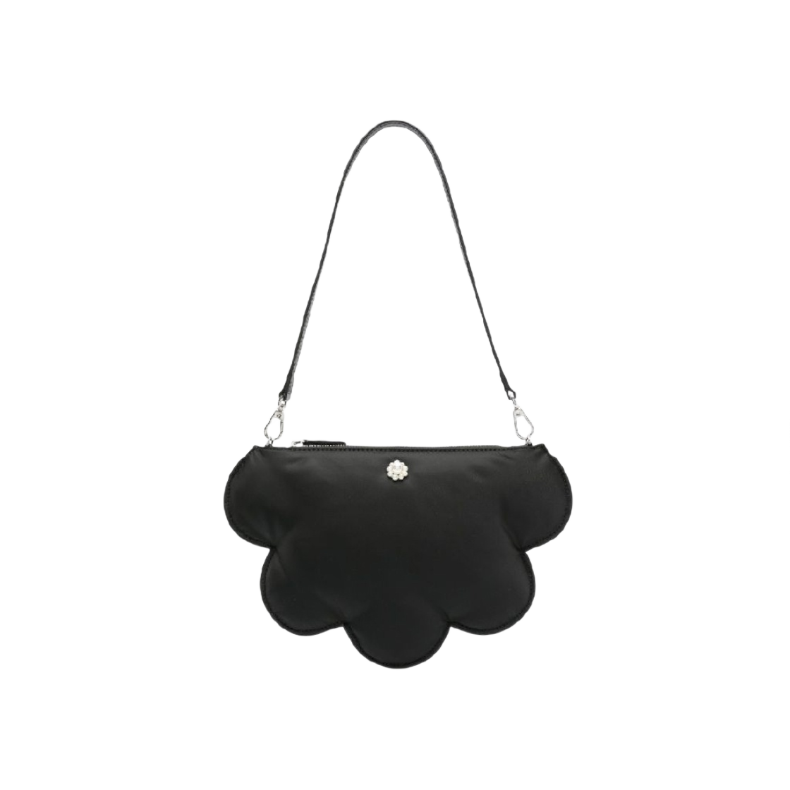BAG168D-0761 Simone Rocha Daisy Nylon Shoulder Bag Black