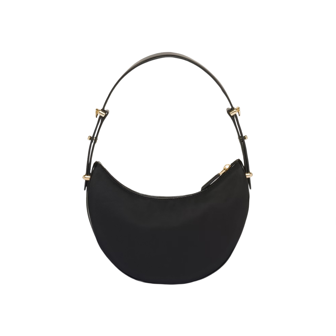프라다 아르케 리나일론 브러쉬드 레더 숄더백 블랙(Prada Arque Re-Nylon Brushed Leather Shoulder Bag Black) - 2