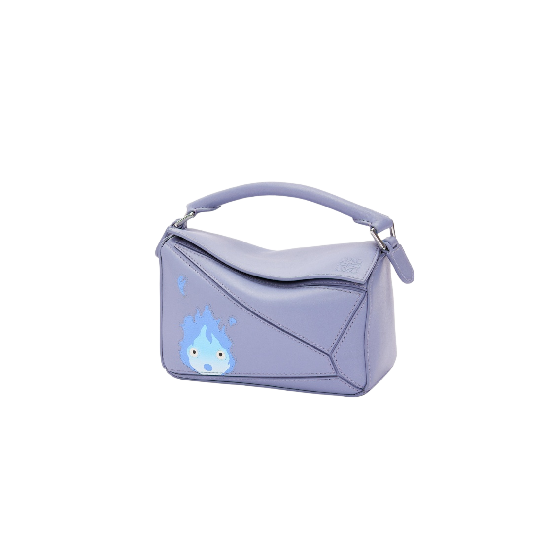 로에베 x 하울의 움직이는 성 캘시퍼 미니 퍼즐백 사틴 카프스킨 블루베리(Loewe x Howl's Moving Castle Calcifer Mini Puzzle Bag in Satin Calfskin Blueberry) - 1