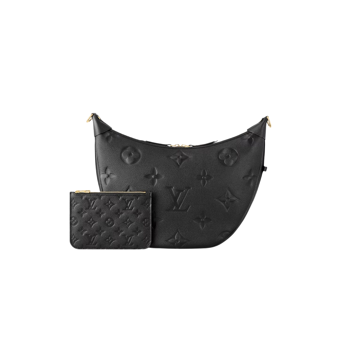 M46725 Louis Vuitton Loop Hobo Monogram Empreinte Black - #4
