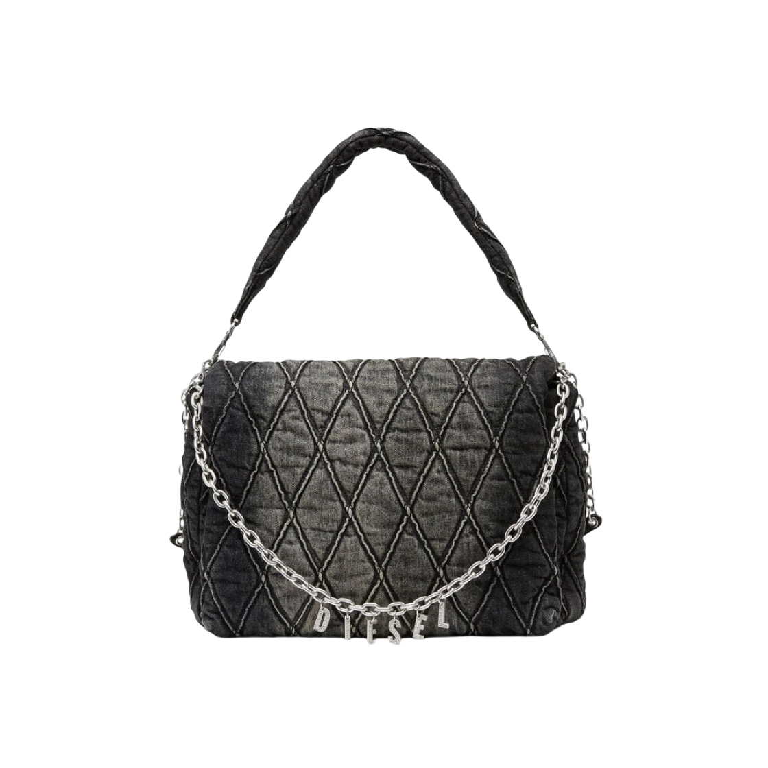 X09782P6330-T8013 Diesel Charm-D Shoulder Bag L Black