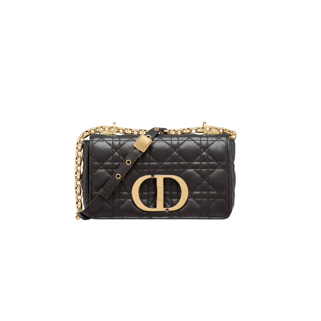 M9241UWHC-M900 Dior Small Caro Bag Supple Cannage Calfskin Black - 대표 이미지 #1