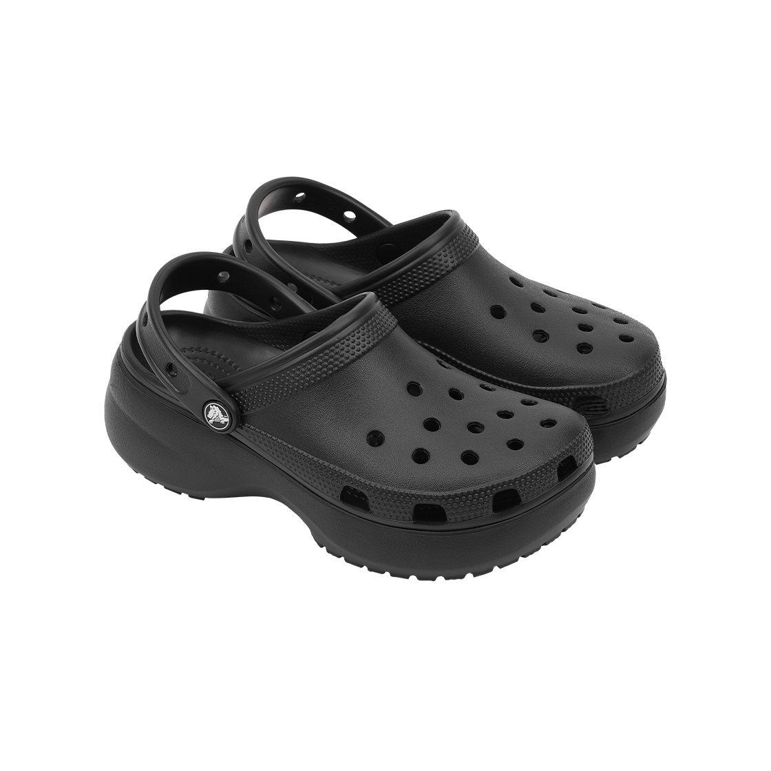 206750-001 (W) Crocs Classic Platform Clog Black - #4