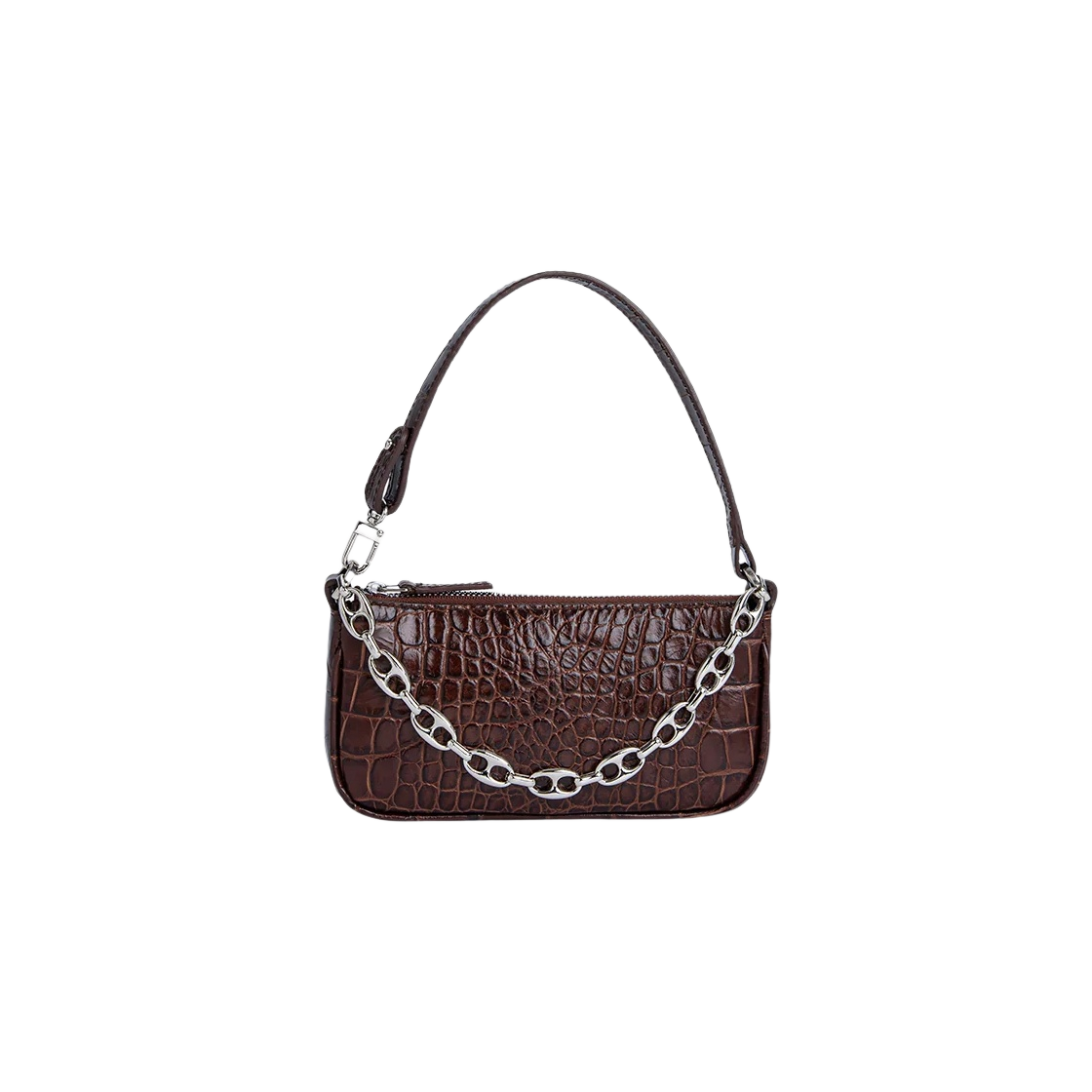 바이파 크로코 엠보스드 레더 미니 레이첼 누텔라(By Far Croco Embossed Leather Mini Rachel Nutella)