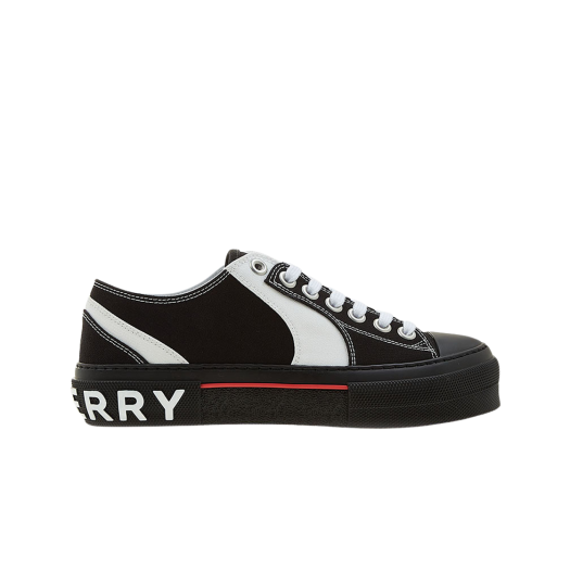 Burberry Logo Detail Low Top Sneakers Black White