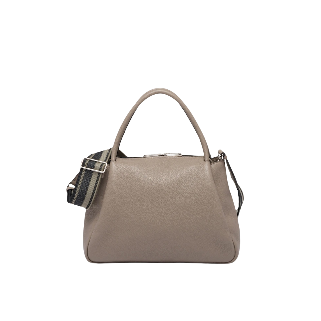 프라다 라지 레더 핸드백 클레이 그레이(Prada Large Leather Handbag Clay Grey) - 2