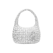 COS Quilted Oversized Shoulder Bag Silver