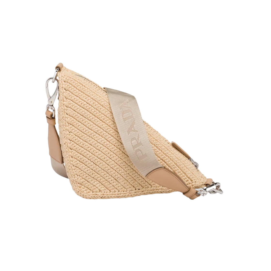 1BH190-2A2T-F0018 Prada Raffia Triangle Bag Tan - #2