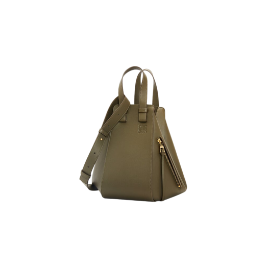 Loewe Small Hammock Bag In Classic Calfskin Dark Khaki Green