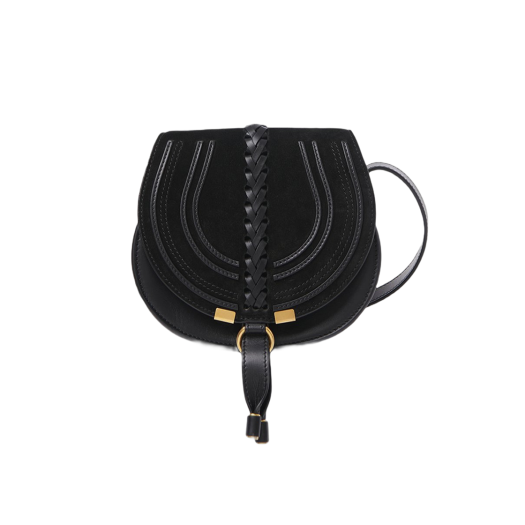 Chloe Marcie Small Saddle Bag Black