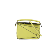 Loewe Mini Puzzle Bag in Classic Calfskin Lime Yellow