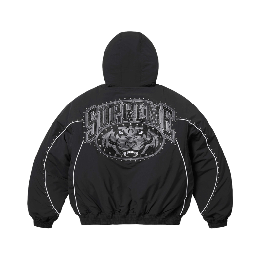 슈프림 포우 퍼 리버시블 후드 트랙 자켓 블랙 - 25SS | Supreme 슈프림 포우 퍼 리버시블 후드 트랙 자켓 블랙 - 25SS | Supreme