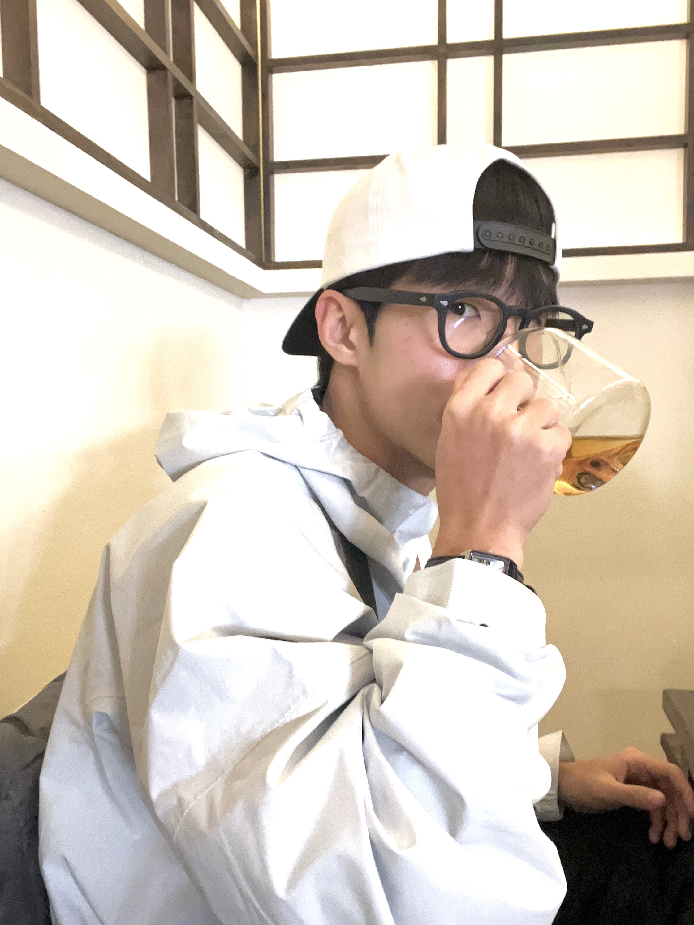 Stussy Chenille S Low Pro Cap Natural 착용 스타일 - 2