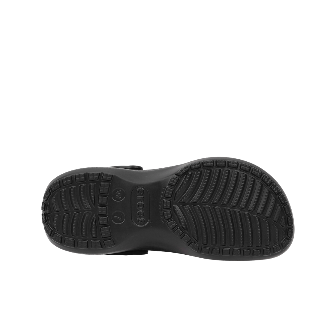 206750-001 (W) Crocs Classic Platform Clog Black - #2