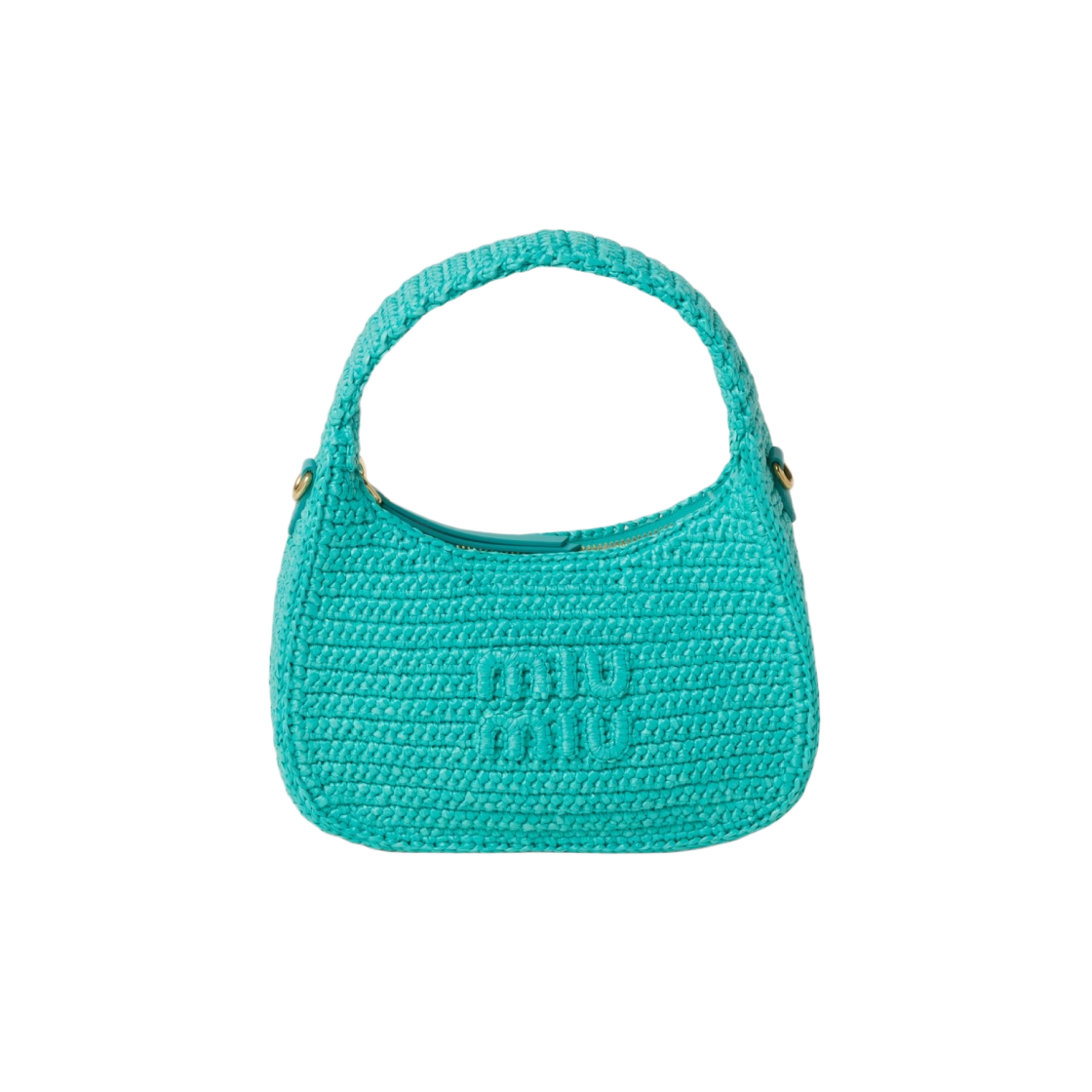 미우 미우 완더 크로쉐 호보백 제이드 그린(Miu Miu Wander Crochet Hobo Bag Jade Green) - 1