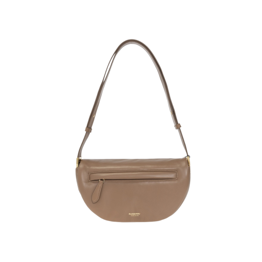 Burberry Small Leather Olympia Bag Oak Brown