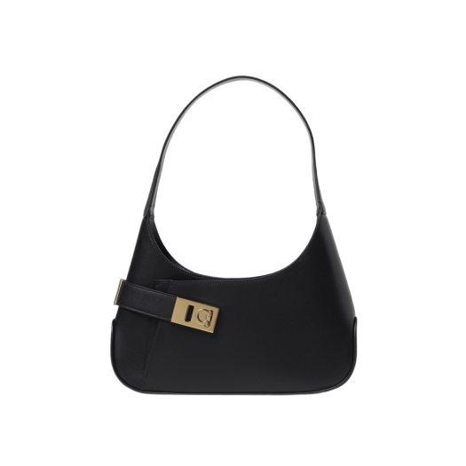 Ferragamo Hobo Shoulder Bag Black
