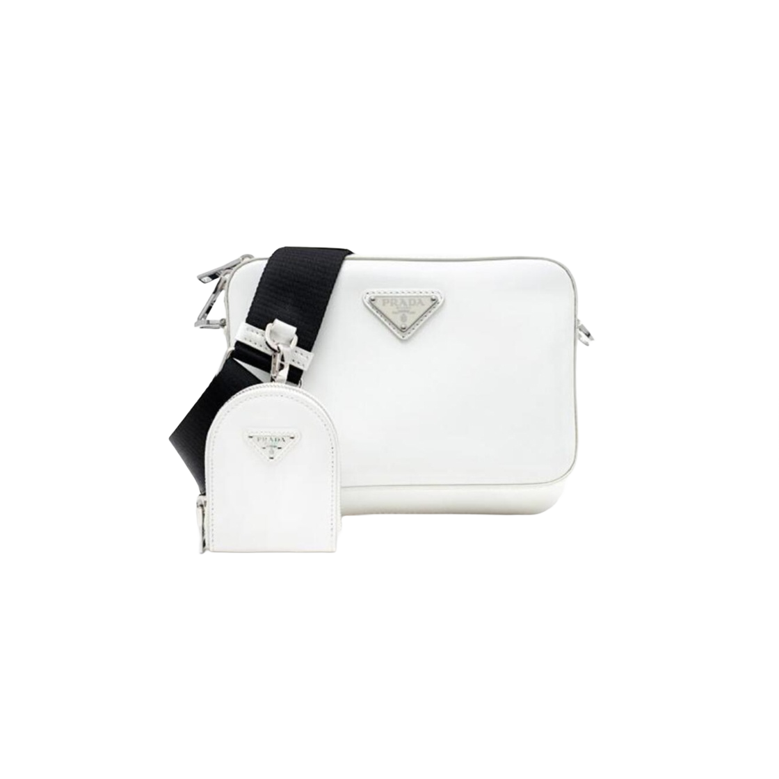 프라다 브러쉬드 레더 숄더백 화이트(Prada Brushed Leather Shoulder Bag White)