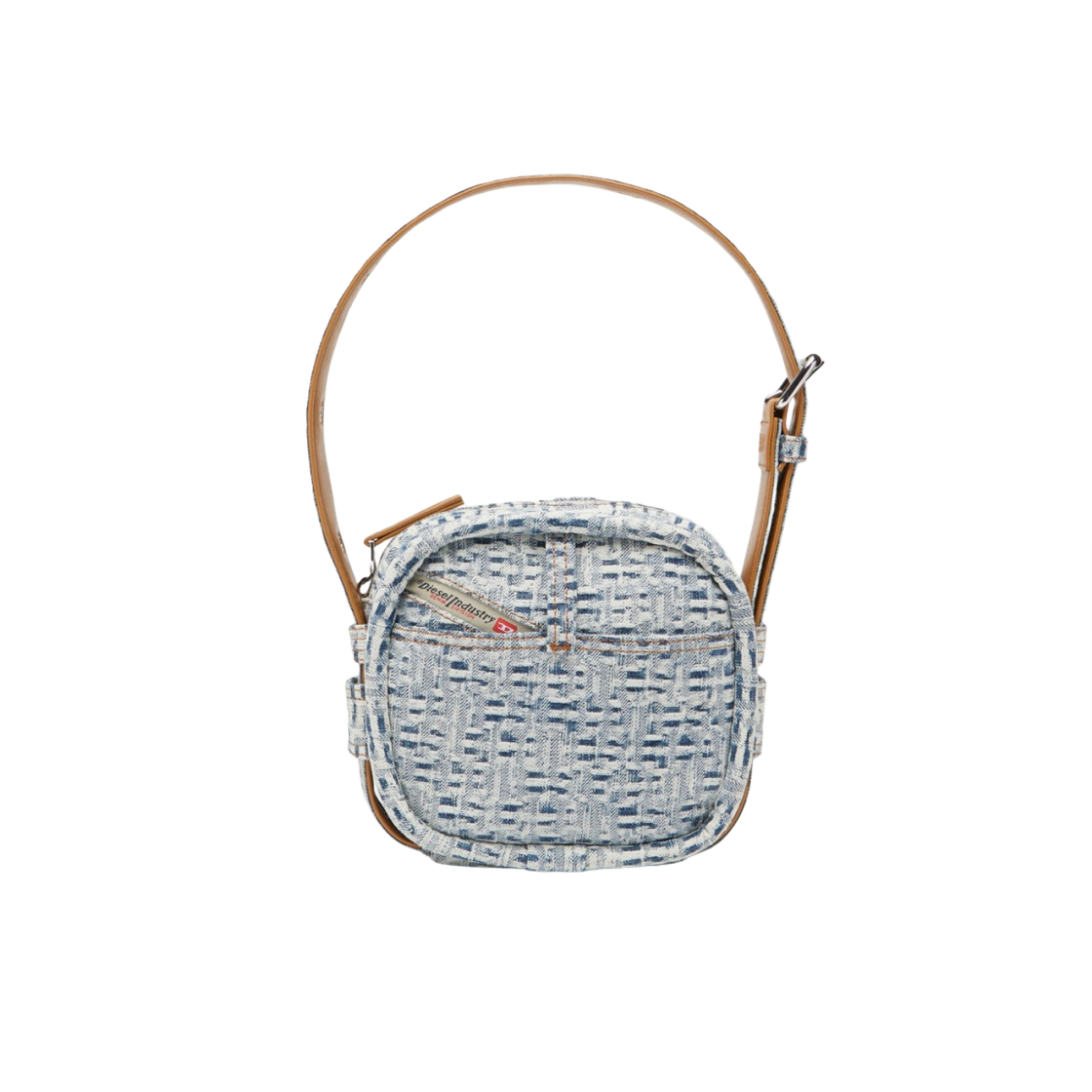 디젤 B-아멜리아 컨버터블 숄더백 인 모노그램 데님 라이트 블루(Diesel B-Amelia Convertible Shoulder Bag in Monogram Denim Light Blue) - 1