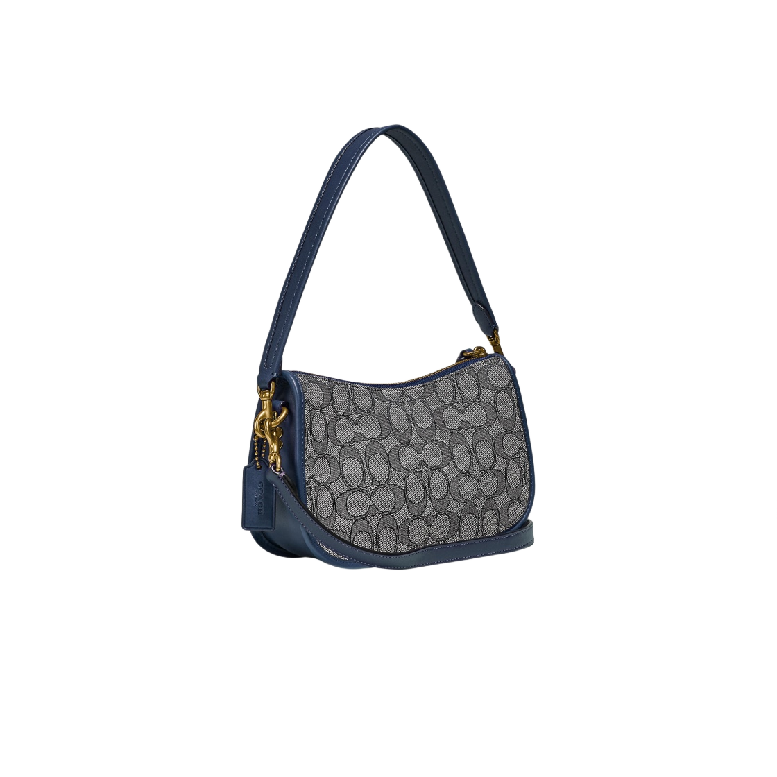 코치 스윙어 백 시그니쳐 자카드 네이비 미드나잇 네이비(Coach Swinger Bag in Signature Jacquard Navy Midnight Navy) - 2