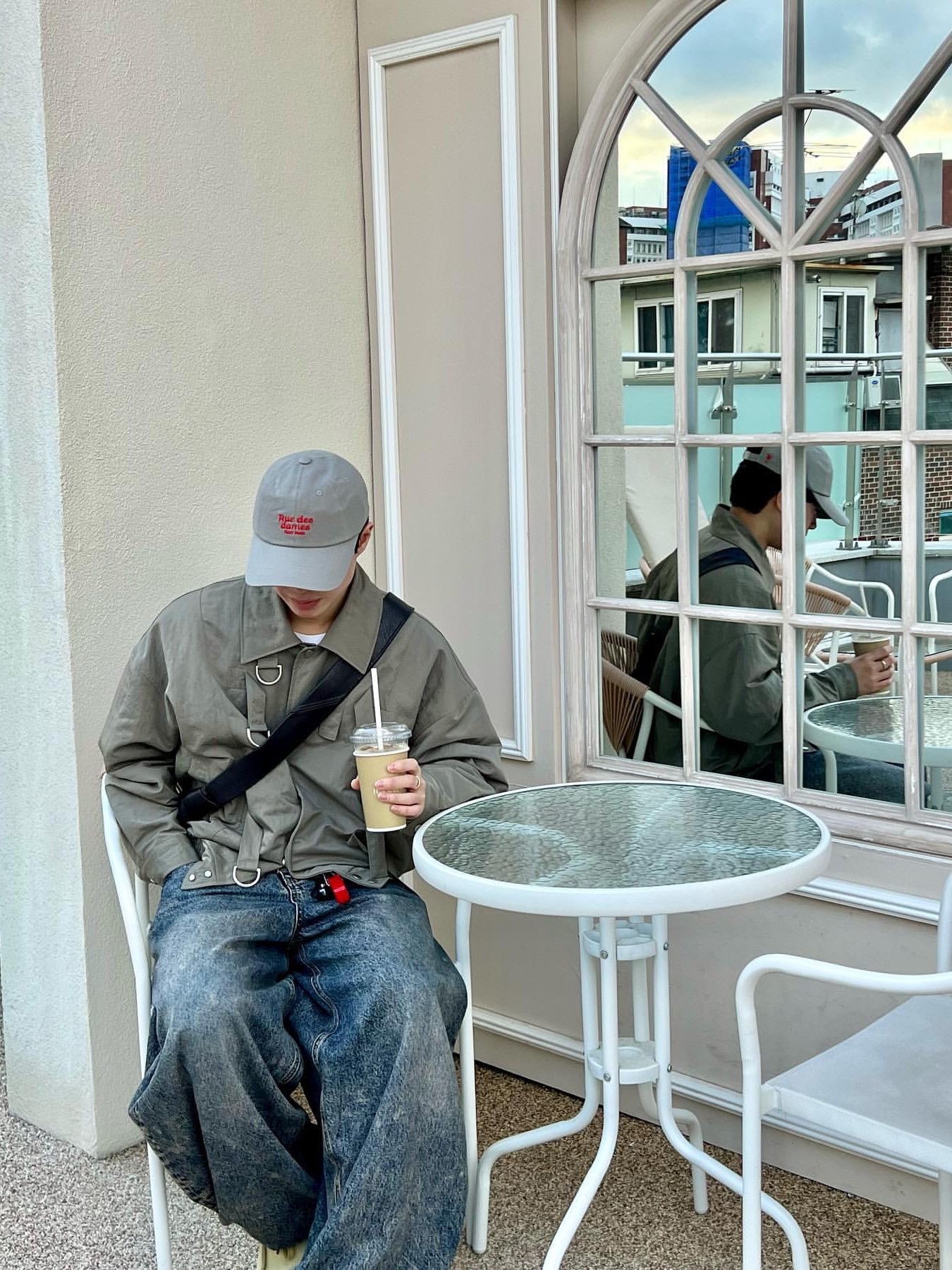 [ACOC X UDC PARIS] Artwork Ballcap_Gray 착용 스타일 - 2