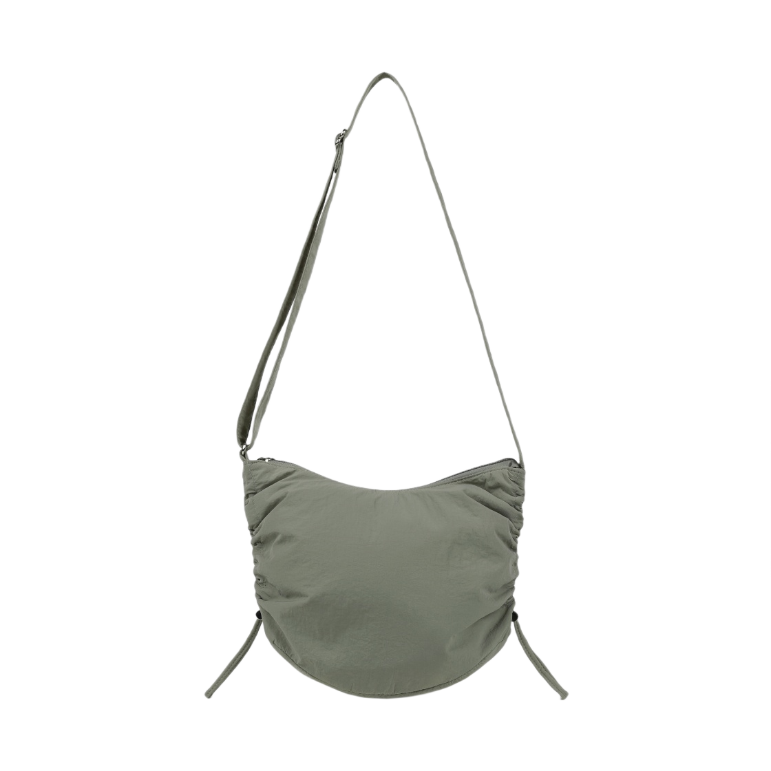 GU 나일론 사이드 드로우스트링 숄더백 올리브(GU Nylon Side Drawstring Shoulder Bag Olive) - 1