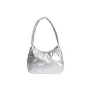 Adidas Puffy Satin Mini Shoulder Bag Silver Metallic
