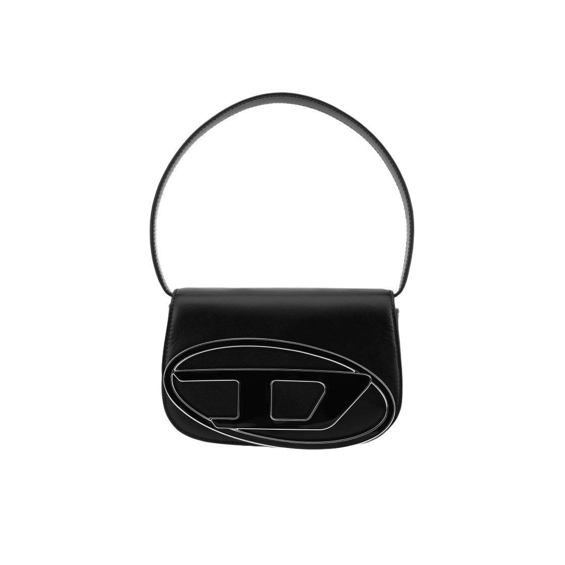 디젤 1DR 숄더백 인 나파 레더 블랙(Diesel 1DR Shoulder Bag in Nappa Leather Black)