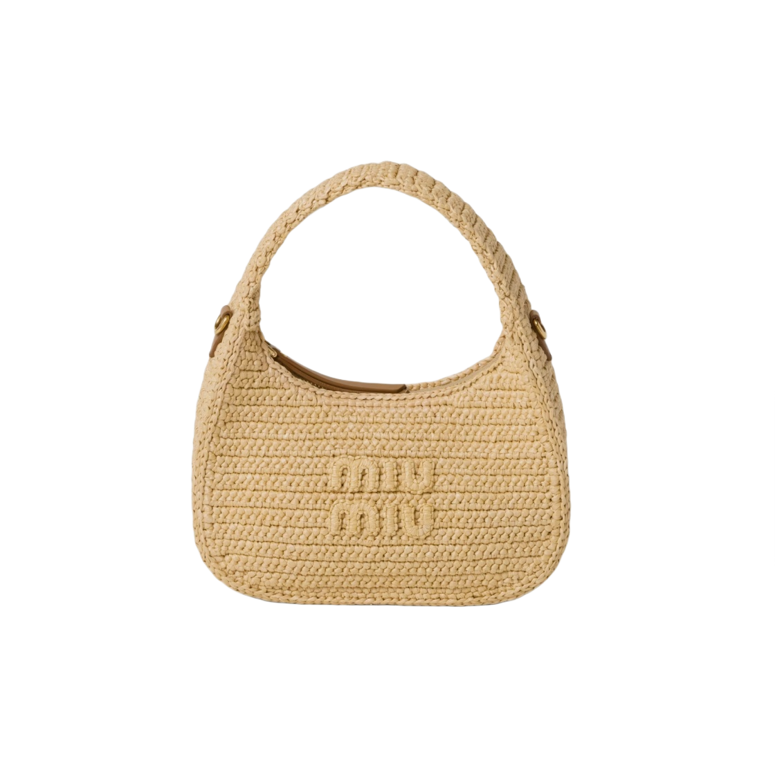 미우 미우 완더 크로쉐 호보백 내츄럴(Miu Miu Wander Crochet Hobo Bag Natural) - 1