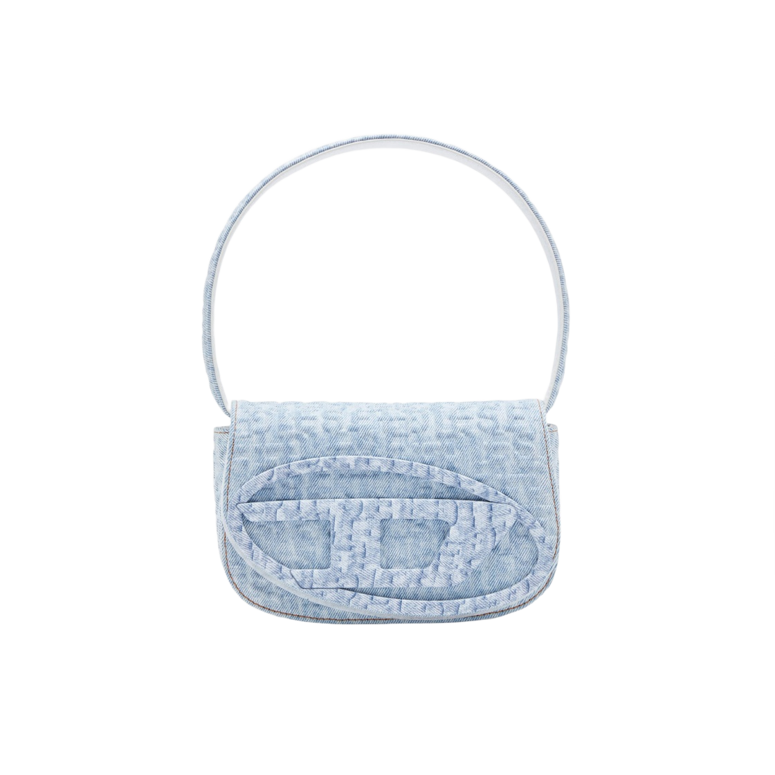 디젤 1DR 숄더백 모노그램 데님 라이트 블루(Diesel 1DR Shoulder Bag in Monogram Denim Light Blue) - 1
