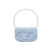 Diesel 1DR Shoulder Bag in Monogram Denim Light Blue