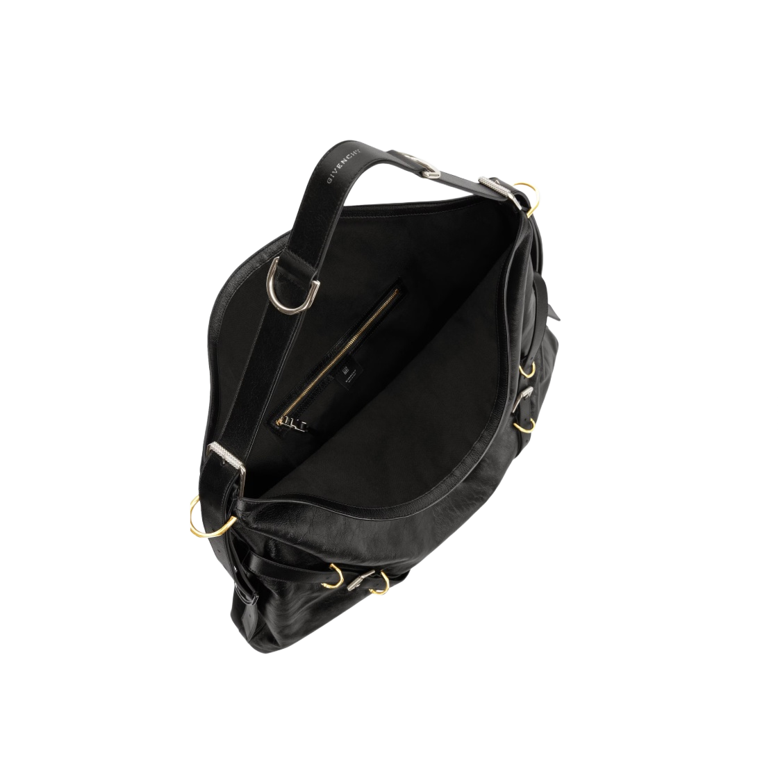 지방시 가죽 라지 부아유 백 블랙(Givenchy Large Voyou Bag in Leather Black) - 4