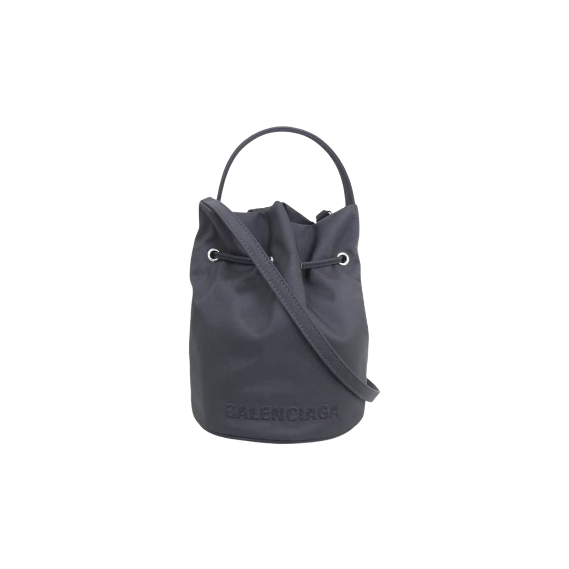 656682H854N1000 Balenciaga Wheel XS Drawstring Bucket Bag Black