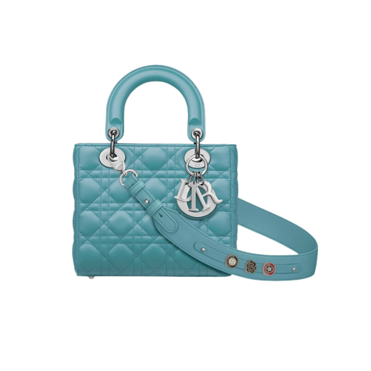 Dior Small Lady Bag My ABCDior Cannage Lambskin Azure Blue