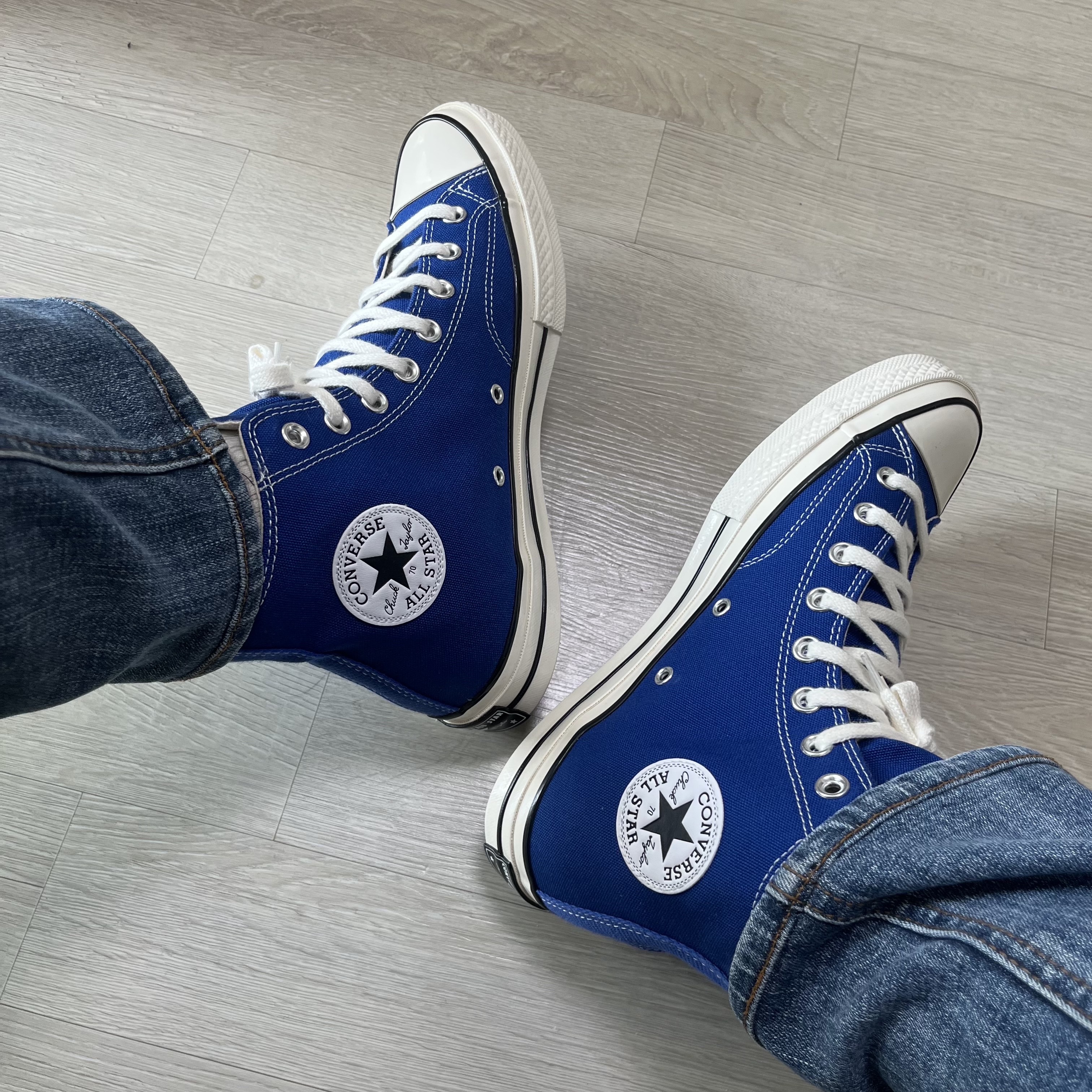 Converse Chuck 70 High Rush Blue 착용 스타일