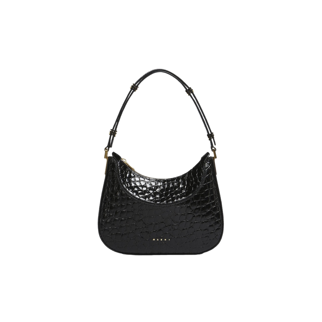 마르니 크로코 프린트 레더 밀라노 미니백 블랙(Marni Croco Print Leather Milano Mini Bag Black) - 1