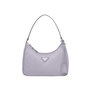 Prada Re-Edition 2005 Saffiano Trim Re-Nylon Mini Hobo Bag Wisteria