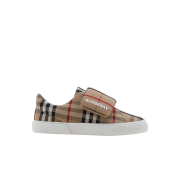 (Kids) Burberry Check Canvas Sneakers Archive Beige
