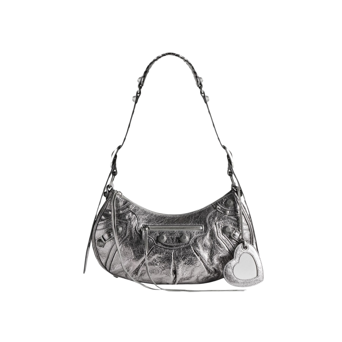 발렌시아가 르 카골 스몰 숄더백 메탈라이즈드 실버(Balenciaga Le Cagole Small Shoulder Bag Metallized Silver) - 1
