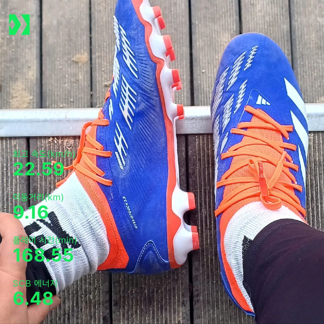 Adidas Predator Pro MG Lucid Blue 착용 스타일