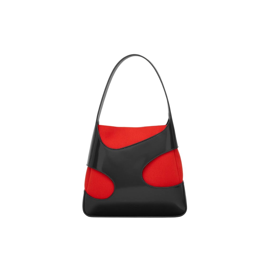 페라가모 스몰 숄더백 컷아웃 디테일링 블랙 플레임 레드(Ferragamo Small Shoulder Bag with Cut-Out Detailing Black Flame Red) - 3
