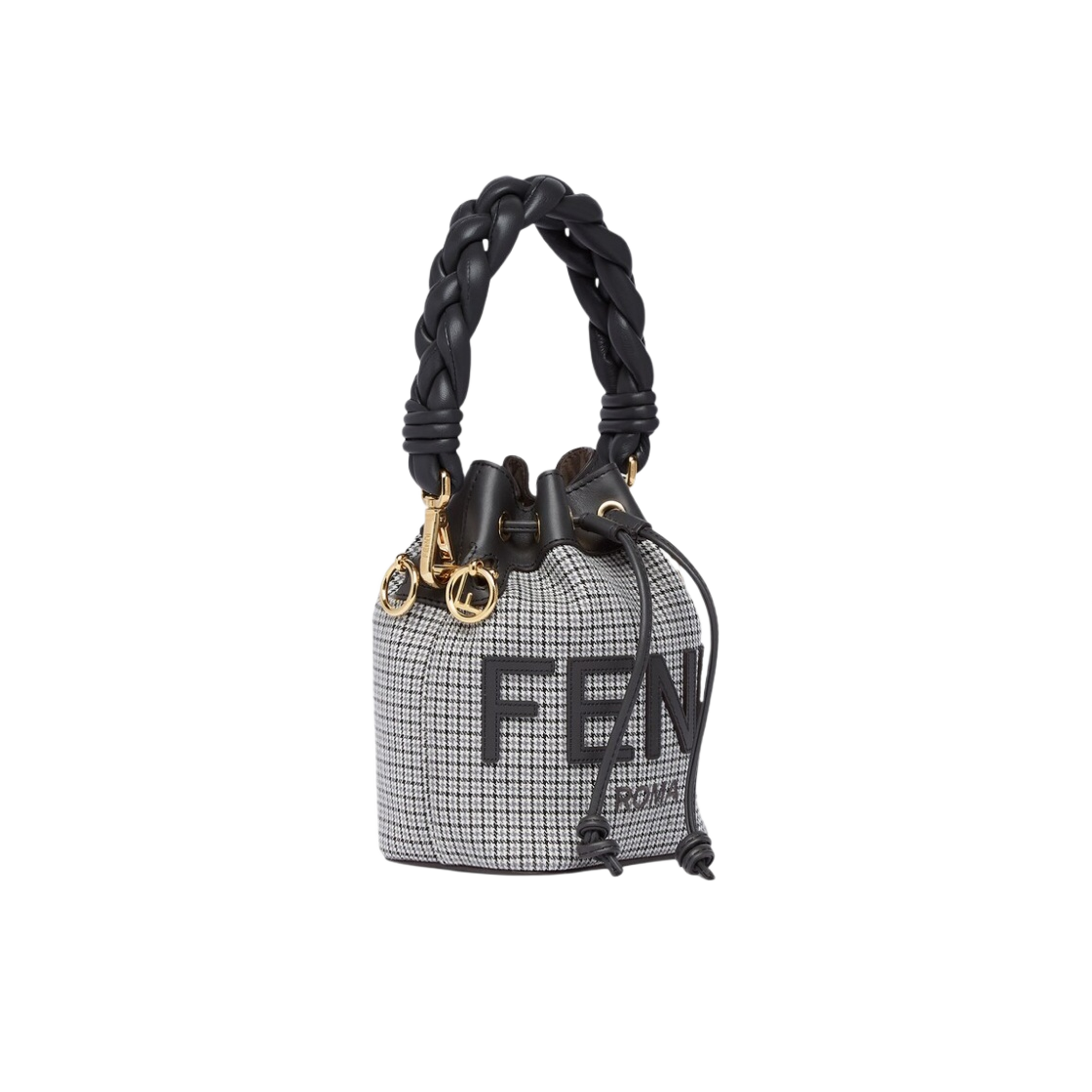 펜디 몬트레조 하운즈투스 울 미니백 그레이(Fendi Mon Tresor Houndstooth Wool Mini Bag Grey) - 2