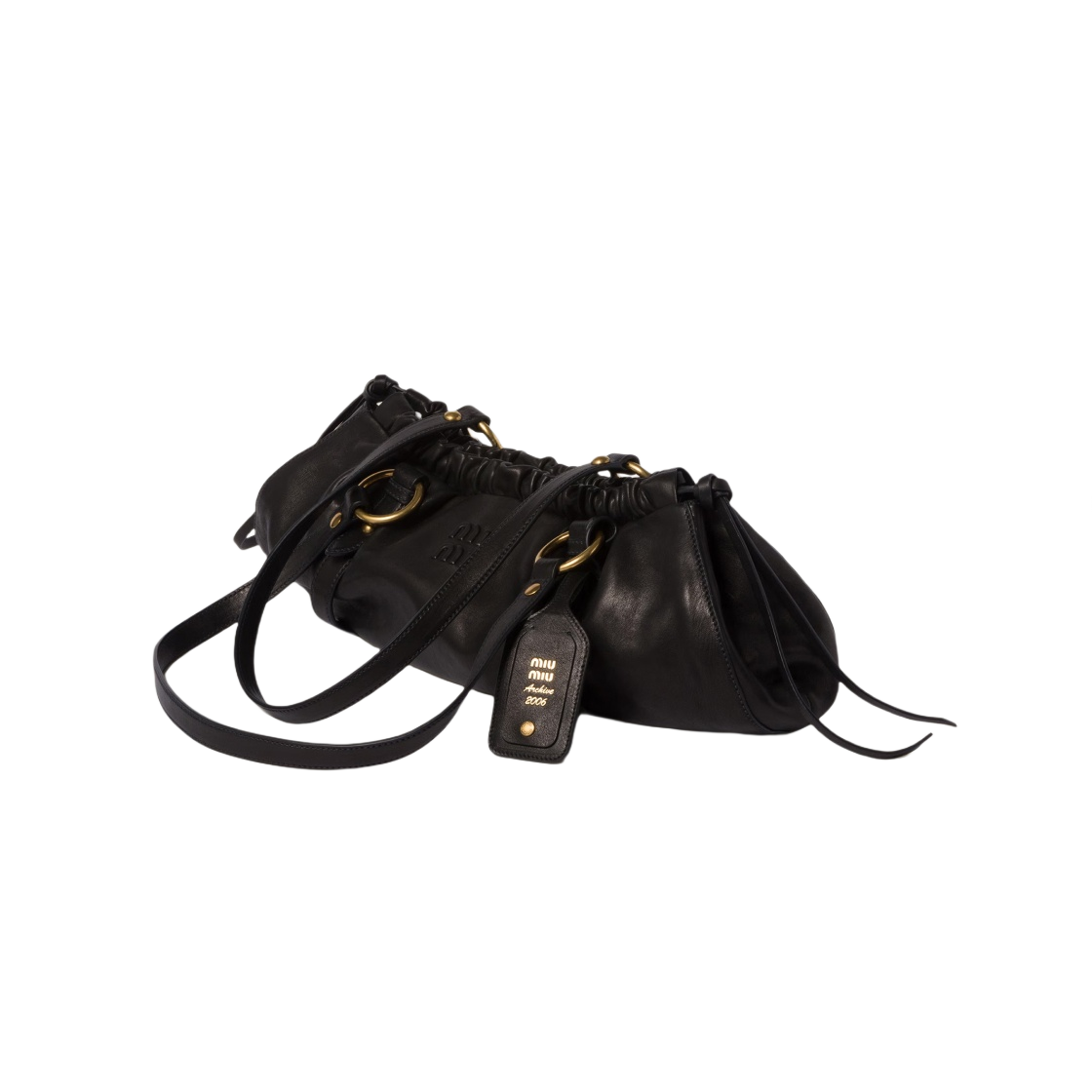 미우 미우 나파 레더백 블랙(Miu Miu Nappa Leather Bag Black) - 2