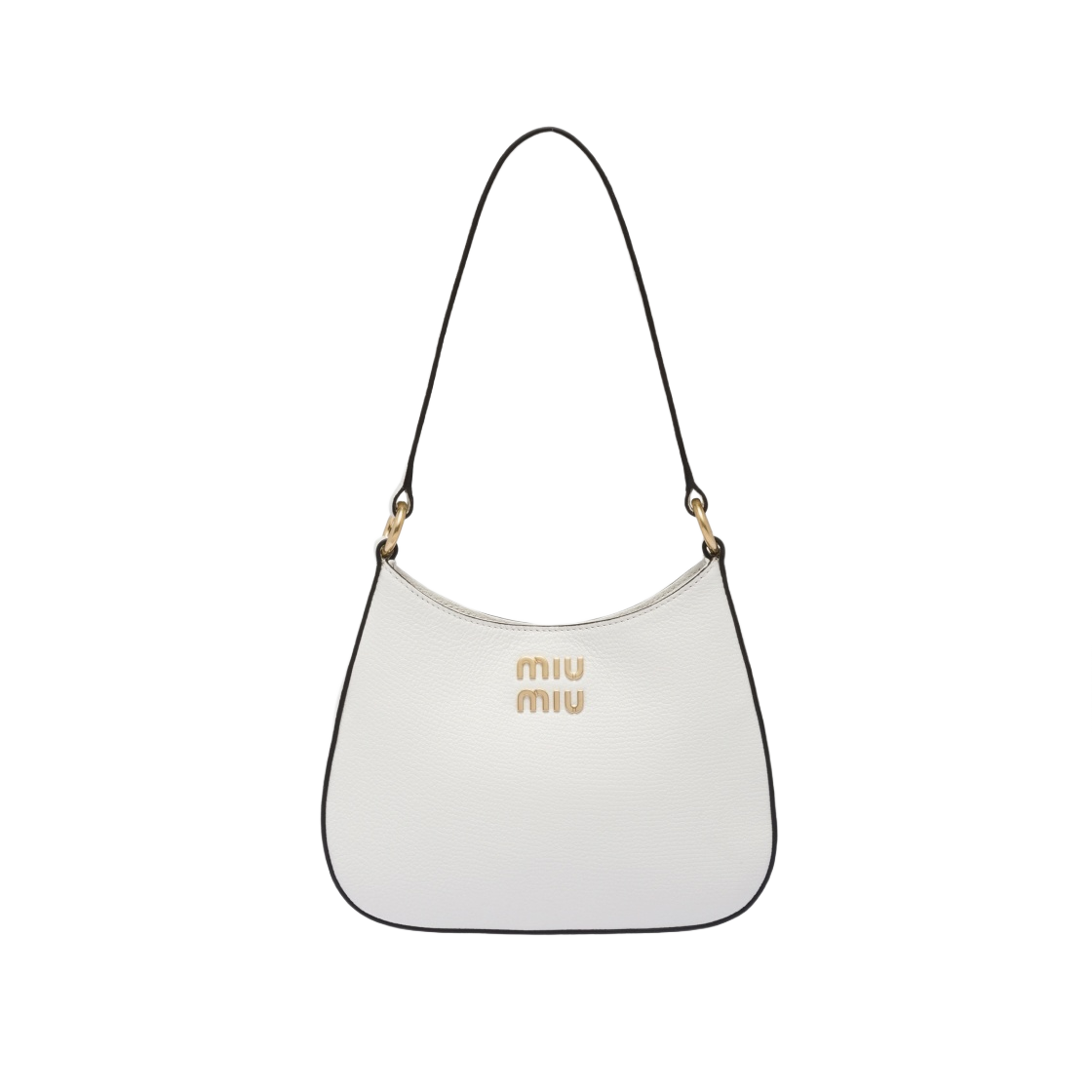 미우 미우 마드라스 가죽 숄더백 화이트(Miu Miu Madras Leather Shoulder Bag White) - 1