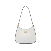 Miu Miu Madras Leather Shoulder Bag White