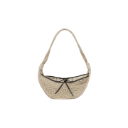 Lemaire Croissant Filt Bag Polyester Net Light Beige