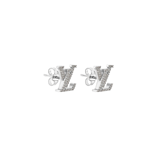 (W) Louis Vuitton LV Iconic Earrings Silver