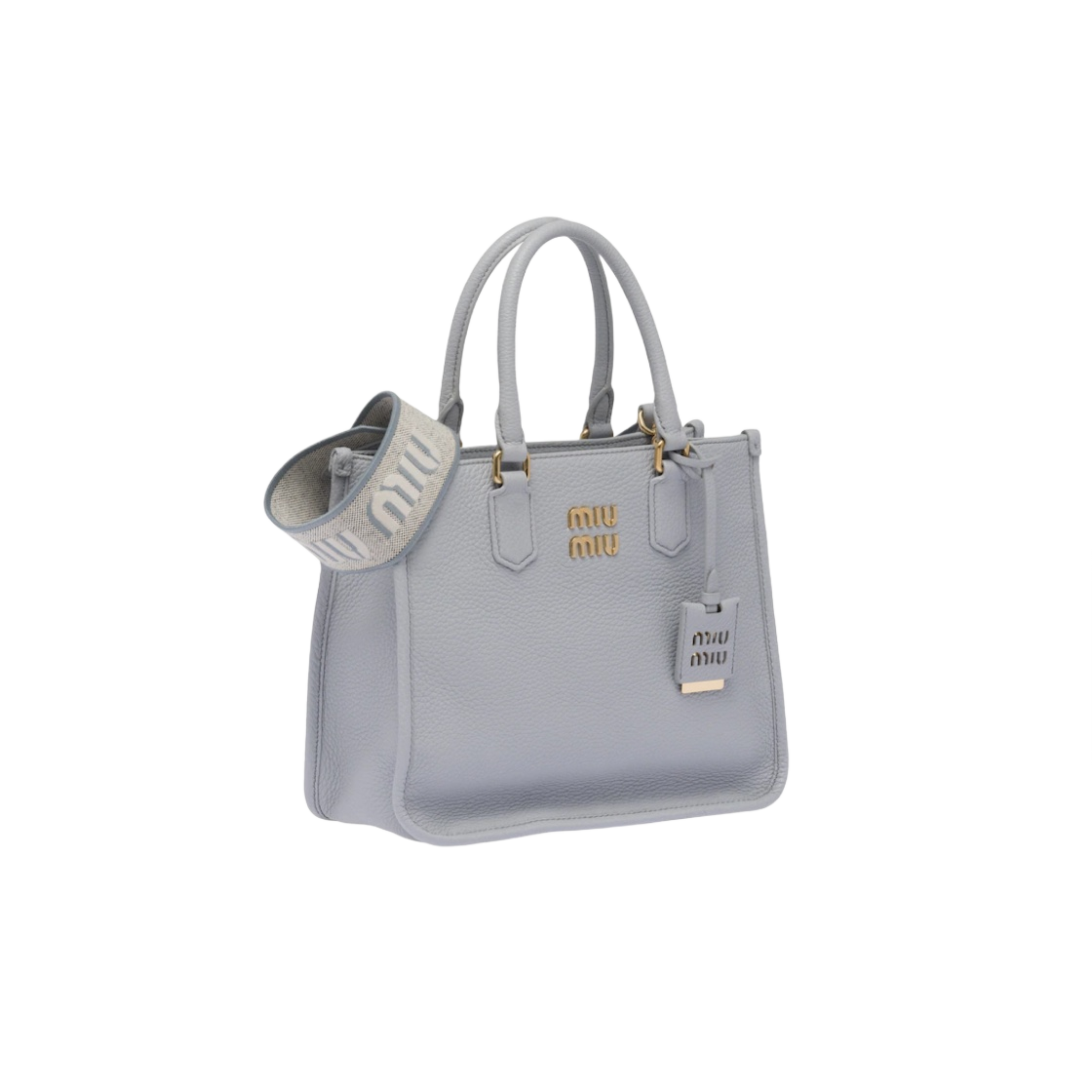 미우 미우 숄더 스트랩 가죽 핸드백 콘플라워(Miu Miu Shoulder Strap Leather Handbag Cornflower) - 2