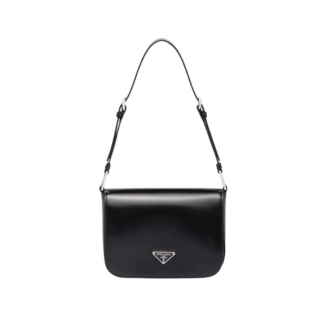 프라다 브러쉬드 레더 숄더백 블랙(Prada Brushed Leather Shoulder Bag Black) - 1